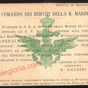 ag0765 - CARTOLINA D'EPOCA - Genova Città - Comando dei Servizio della R. Marina