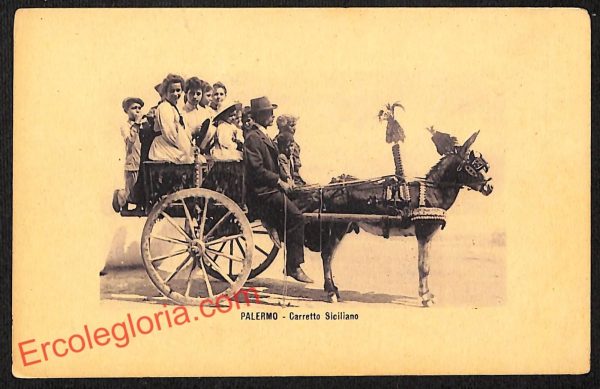 ah5233 - CARTOLINA D'EPOCA - Palermo Città - Carretto Siciliani