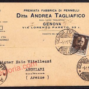 ag0772 - CARTOLINA D'EPOCA - Genova Città - Ditta Andrea Tagliafico