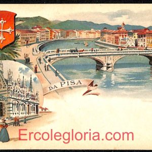 ad0331 - CARTOLINA D'EPOCA - Pisa Città - Saluti da PISA