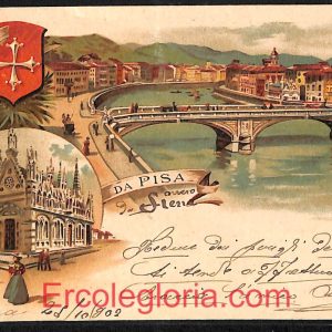 ad0333 - CARTOLINA D'EPOCA - Pisa Città - Saluti da PISA