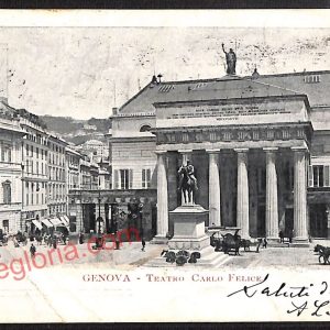 ag0781 - CARTOLINA D'EPOCA - Genova Città - Teatro Carlo Felice  1902