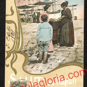 ah3777 - CARTOLINA D'EPOCA - Napoli Città - Venditrice di granturco