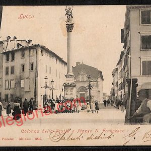 ag6260 - CARTOLINA D'EPOCA - Lucca Città - Piazza San Francesco  1905