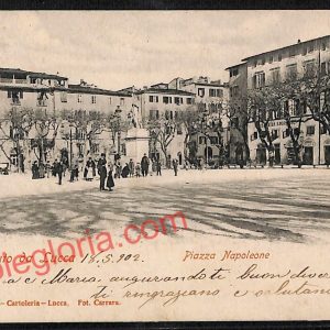 ag6264 - CARTOLINA D'EPOCA - Lucca Città - Piazza Napoleone  1902