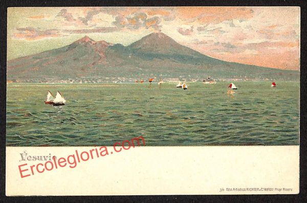 ah3780 - CARTOLINA D'EPOCA - Napoli Città - Vesuvio