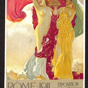 Lib376 - CARTOLINA d'Epoca Illustrata PUBBLICITARIA - EXPO ARTE Roma 1911 TERZI