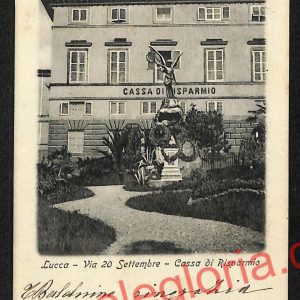 ag6268 - CARTOLINA D'EPOCA - Lucca Città - Via 20 Settembre - Casa di Risparmio