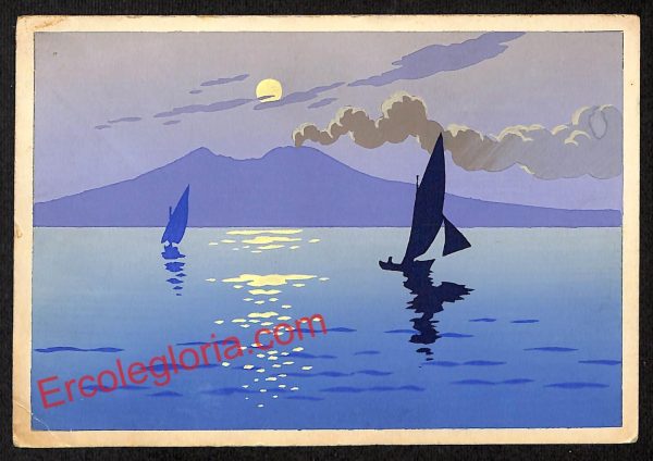 ah3784 -CARTOLINA D'EPOCA - Napoli Città - ''ARS NOVA'' Dipinta amano