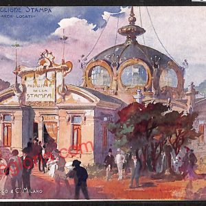 ag9192 - CARTOLINA D'EPOCA - Milano Città - Padiglione della Stampa