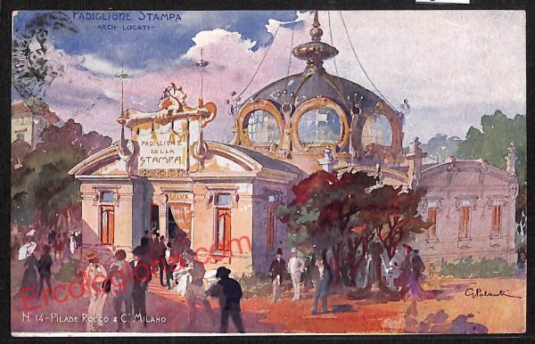 ag9192 - CARTOLINA D'EPOCA - Milano Città - Padiglione della Stampa
