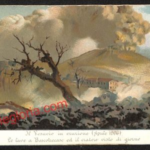 ah3789 -CARTOLINA D'EPOCA - Napoli Città - Eruzione del Vesuvio