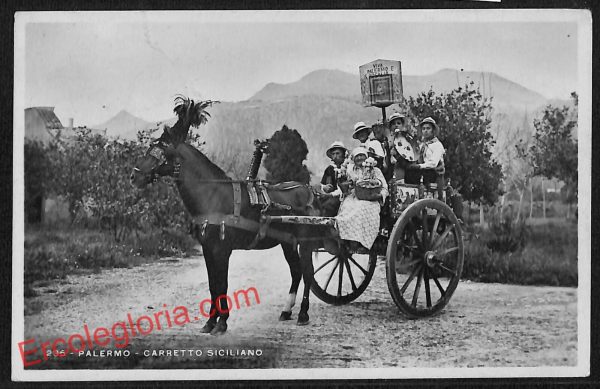 ah5247 - CARTOLINA D'EPOCA - Palermo Città - Carretto  Siciliano