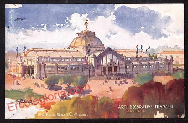 ag9195 - CARTOLINA D'EPOCA - Milano Città - Arti Decorative Francesi