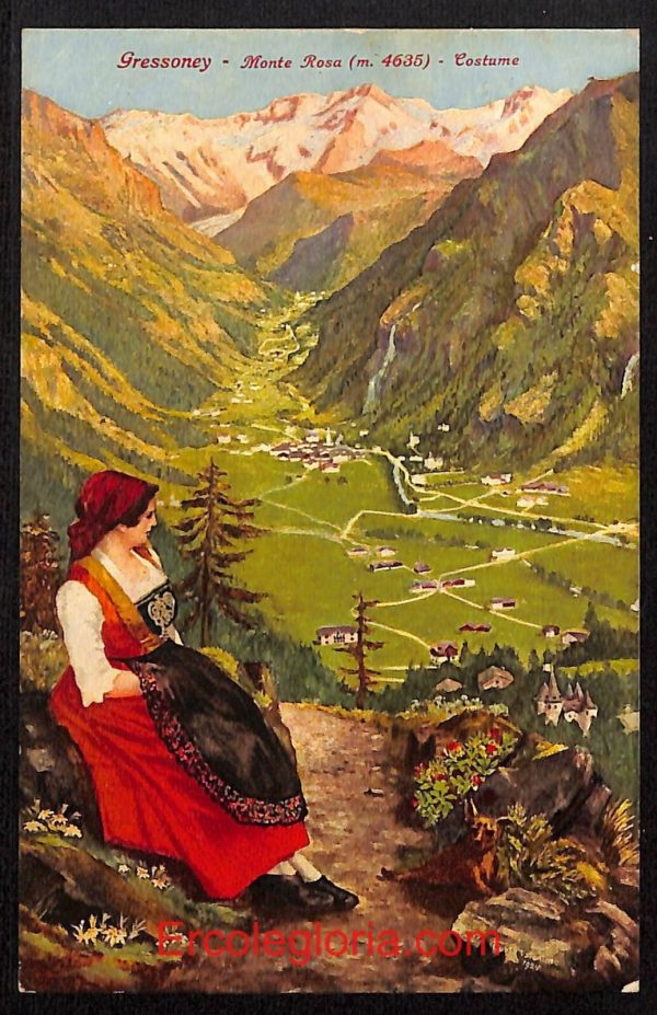 ad9959 - CARTOLINA  D'EPOCA - Aosta Provincia - Gressoney