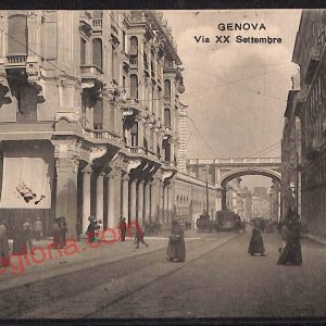 ag0794 - CARTOLINA D'EPOCA - Genova Città - Via XX Settembre  1911