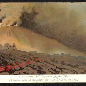 ah3792 -CARTOLINA D'EPOCA - Napoli Città - Eruzione del Vesuvio