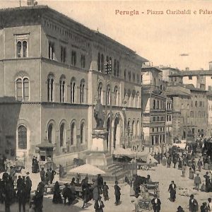 ab8973 - CARTOLINA  D'EPOCA - Perugia Città - Piazza Garibaldi