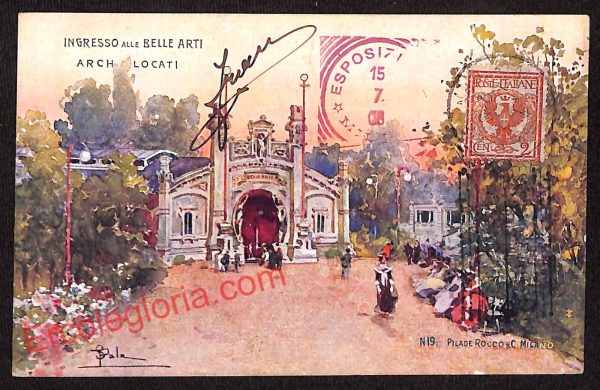 ag9198 - CARTOLINA D'EPOCA - Milano Città - Ingresso alle Belle Arti