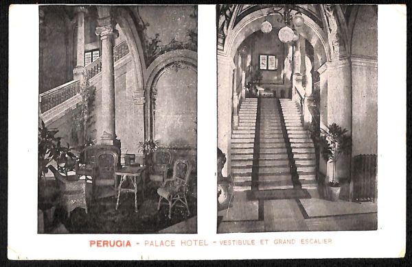 ab8977 - CARTOLINA  D'EPOCA - Perugia Città - Palace Hotel