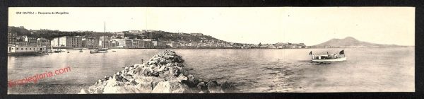 ah3796 - TRIPLA CARTOLINA D'EPOCA - Napoli Città - Panorama