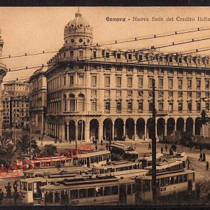 ag0803 - CARTOLINA D'EPOCA - Genova Città - Nuova Sede del Credito Italiano