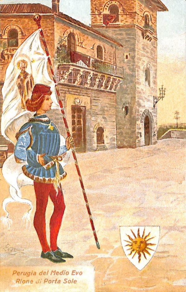 ab8984 - CARTOLINA  D'EPOCA - Perugia Città - Rione di Porta Sole