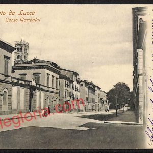 ag6281 - CARTOLINA D'EPOCA - Lucca Città - Corso Garibaldi  1903
