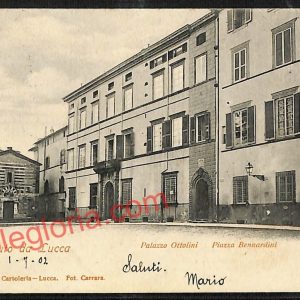 ag6282 - CARTOLINA D'EPOCA - Lucca Città - Palazzo Ottolini  1901