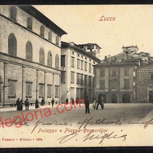 ag6286 - CARTOLINA D'EPOCA - Lucca Città - Piazza Bernardini  1907