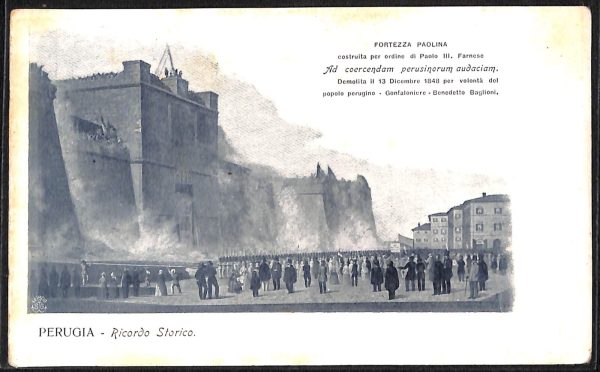 ab8986 - CARTOLINA  D'EPOCA - Perugia Città - Fortezza Paolina