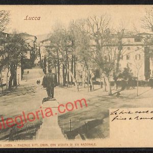 ag6288 - CARTOLINA D'EPOCA - Lucca Città - Piazzale Vittorio Emanuele  1901