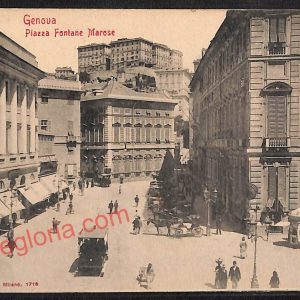 ag0808 - CARTOLINA D'EPOCA - Genova Città - Piazza Fontane Marose