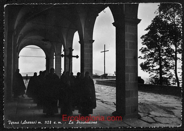 ae0549 - CARTOLINA  D'EPOCA - Arezzo Provincia - Verna  1951