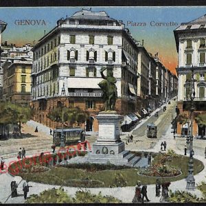 ag0818 - CARTOLINA D'EPOCA - Genova Città - Piazza Corvetto  1920