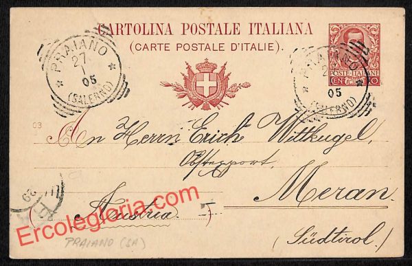 ai4619 - STORIA POSTALE - Salerno Provincia - Praiano
