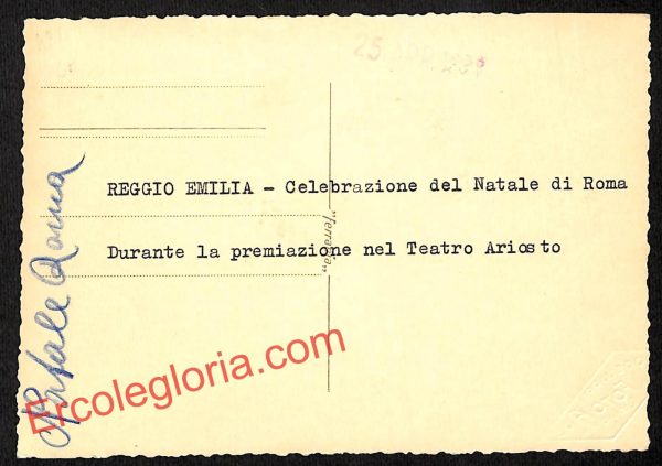 ah9779 CARTOLINA D'EPOCA - Reggio Emilia Città - Celebrazione del Natale di Roma - immagine 2