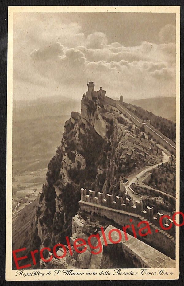ai4827 - CARTOLINA D'EPOCA - San Marino Città - Seconda e Terza Torre