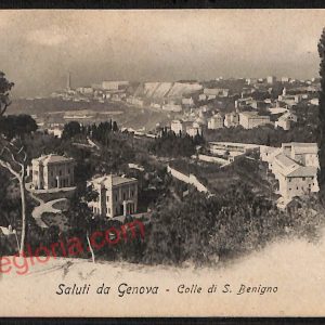ag0825 - CARTOLINA D'EPOCA - Genova Città - Colle di S. Benigno  1912