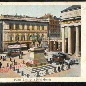 ag0826 - CARTOLINA D'EPOCA - Genova Città - Piazza Deferrari  1904