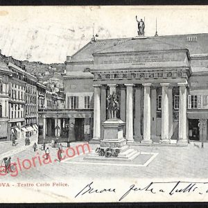 ag0827 - CARTOLINA D'EPOCA - Genova Città - Teatro Carlo Felice  1904