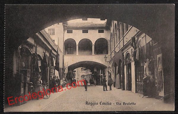 ah9788 - CARTOLINA D'EPOCA - Reggio Emilia Città - Via Broletto