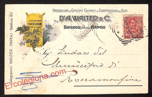 ah3802 - STORIA POSTALE - Napoli  Provincia - Bagnoli