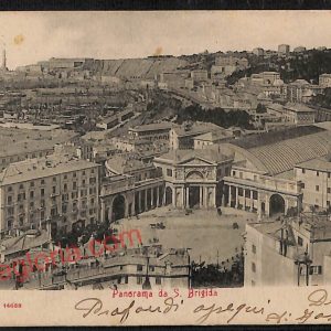 ag0830 - CARTOLINA D'EPOCA - Genova Città - Panorama da S. Brigida