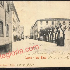 ag6297 - CARTOLINA D'EPOCA - Lucca Città - Via Elisa  1904