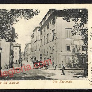 ag6298 - CARTOLINA D'EPOCA - Lucca Città - Via Nazionale  1902