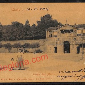 ag6303 - CARTOLINA D'EPOCA - Lucca Città - Porta San Pietro  1904