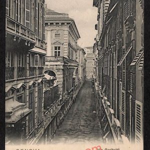 ag0912 - CARTOLINA D'EPOCA - Genova Città - Via Garibaldi