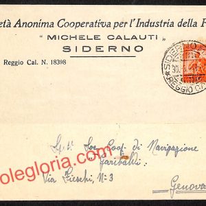 ah9892 - STORIA POSTALE - Reggio Emilia Provincia - Siderno