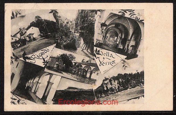 ae0552 - CARTOLINA  D'EPOCA - Arezzo Provincia - Verna  1909
